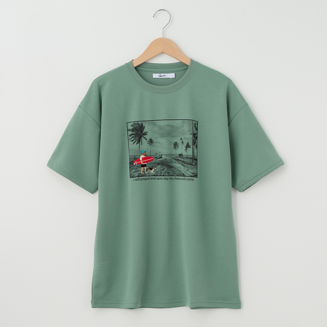 QUASH(クアッシュ) ポンチフォト刺繍Tシャツ(ヒゲ) | イオン