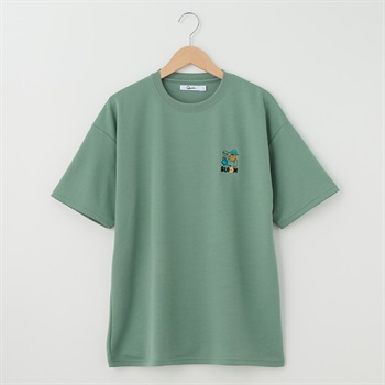 QUASH(クアッシュ) ポンチ1P刺繍Tシャツ(ヒゲ)