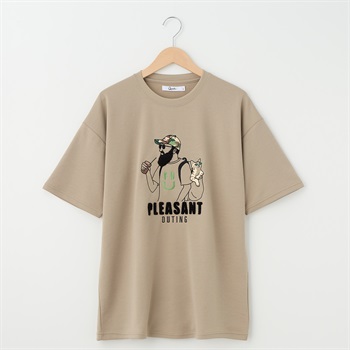 QUASH(クアッシュ) ポンチ大刺繍Tシャツ(ヒゲ) | イオンスタイル