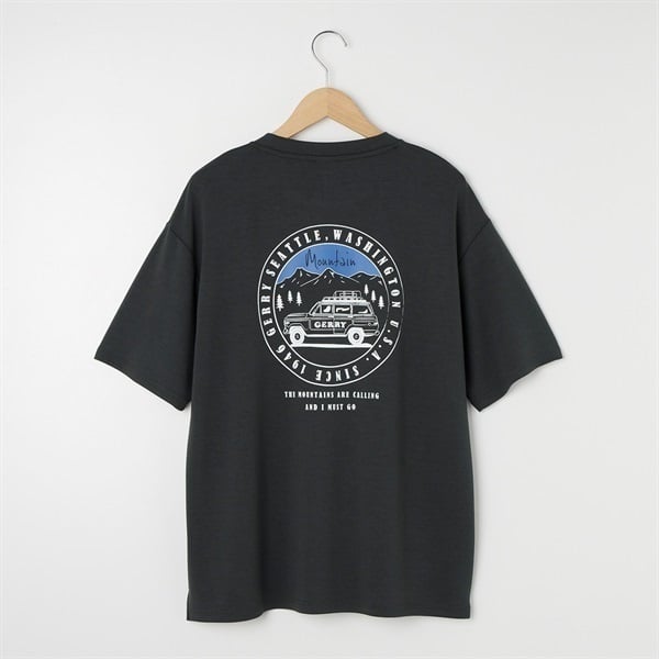 GERRY(ジェリー) 冷感とろみポンチTシャツ バックプリント(チャコ－ルグレ－-L)