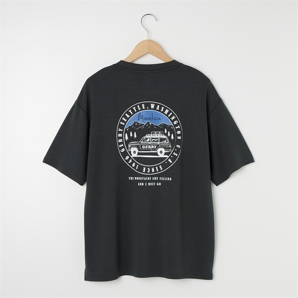 GERRY(ジェリー) 冷感とろみポンチTシャツ バックプリント(チャコ－ルグレ－-LL)