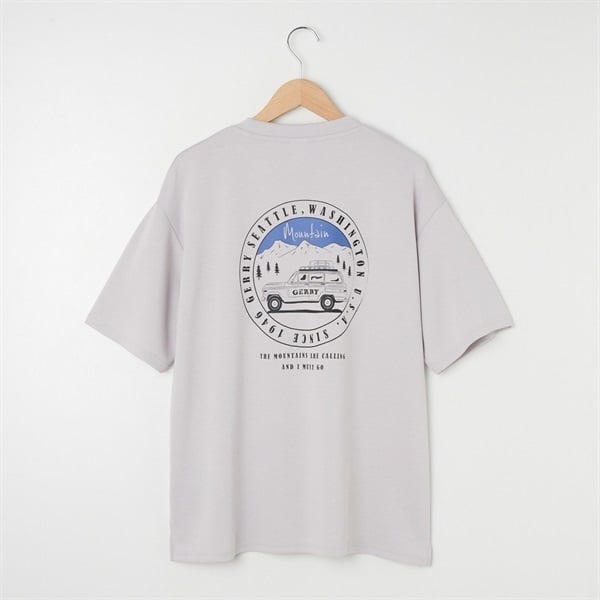 GERRY(ジェリー) 冷感とろみポンチTシャツ バックプリント(ウスグレー-M)