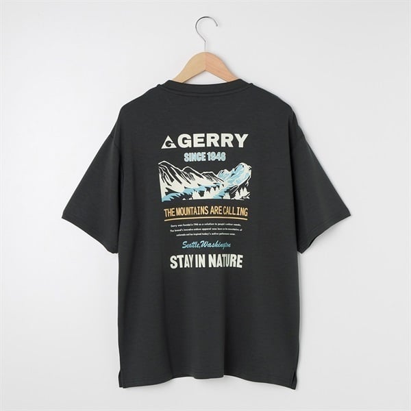 GERRY(ジェリー) 冷感とろみポンチTシャツ バックプリント(チャコ－ルグレ－-LL)