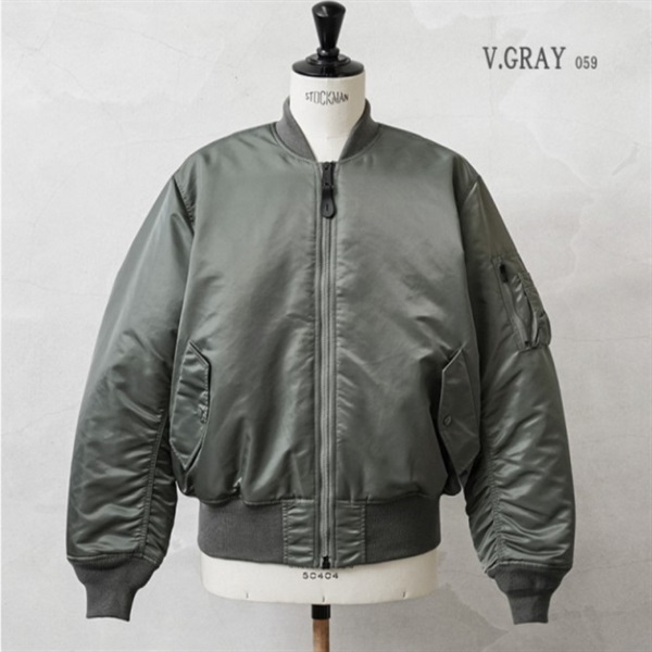 Valley Apparel MA-1 フライトナイロンジャケット<06 V従販>(ウスグレー-M)