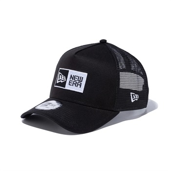 NEWERA(ニューエラ) 9FORTY A-Frame トラッカー ボックスロゴ ブラック(ブラック-フリー)