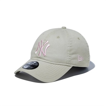 NEWERA(ニューエラ) 9TWENTY ニューヨーク･ヤンキース ウォッシュドコットン ストーン/ピンク(グレー-M/L)