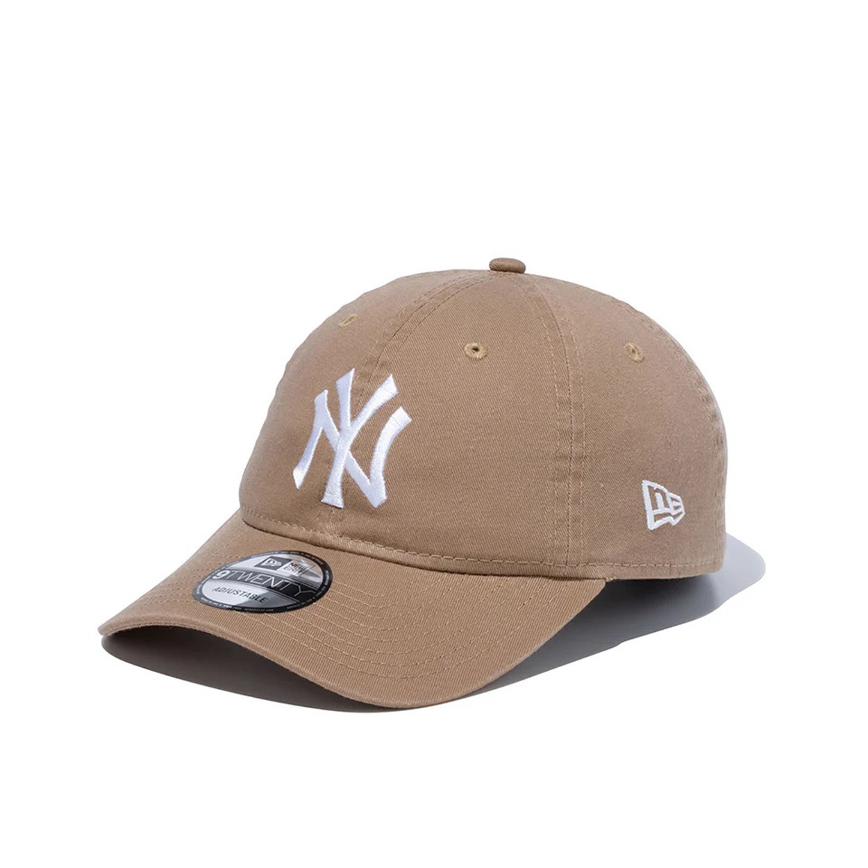 NEWERA(ニューエラ) 9TWENTY ニューヨーク･ヤンキース ウォッシュドコットン カーキ/ホワイト(カーキ-M/L)