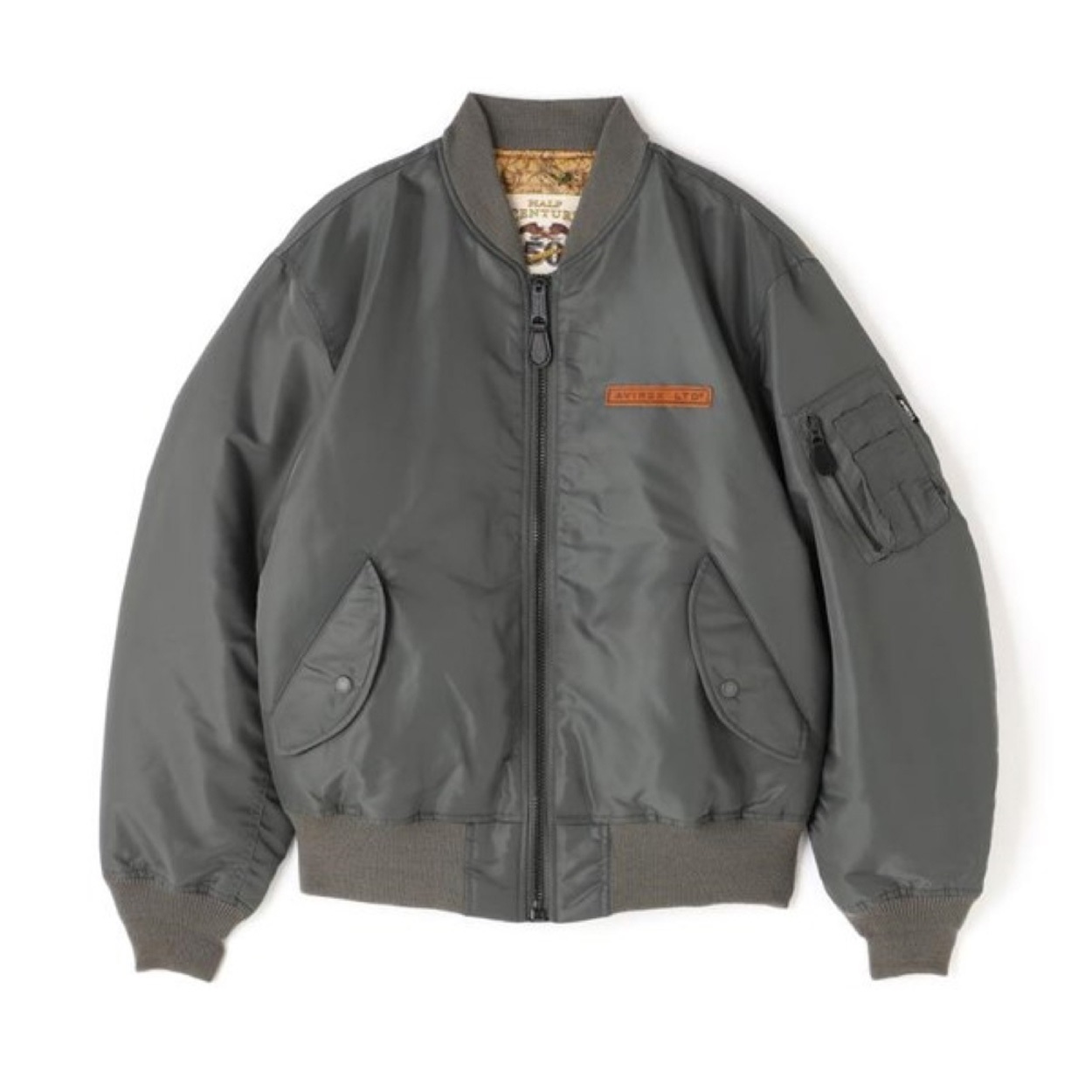 AVIREX(アヴィレックス) MA-1 SIGNATURE BIG LOGO<06 V従販>(コイミドリ-L)