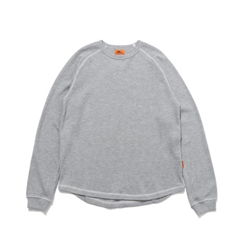 KRIFF MAYER(クリフメイヤー) ハニカムワッフルロングTシャツ(ウスグレー-M)