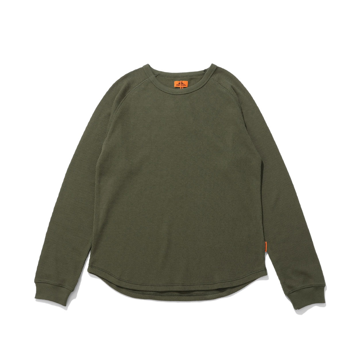 KRIFF MAYER(クリフメイヤー) ハニカムワッフルロングTシャツ(コイミドリ-M)