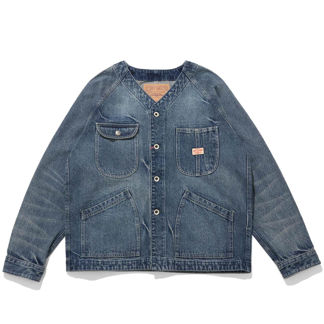 KRIFF MAYER(クリフメイヤー) ノーカラーデニムカバーオール | イオン