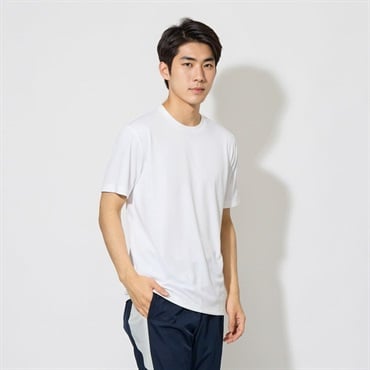 トップバリュ PEACE FIT COOL(ピースフィットクール) 半袖Tシャツ 遮熱 吸汗速乾 通気性 UVカット(90%) 透けにくい 反射材付き  メンズ(シロ-XL)