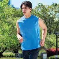 トップバリュ PEACE FIT COOL(ピースフィットクール) ノースリーブシャツ 遮熱 吸汗速乾 通気性 UVカット(90%) 透けにくい 反射材付き  メンズ