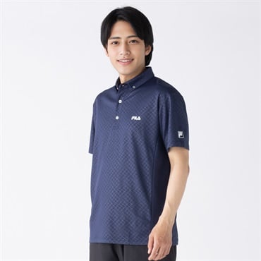 FILA(フィラ) エンボスボタンダウンポロシャツ メンズ(コイアオ-2XL)