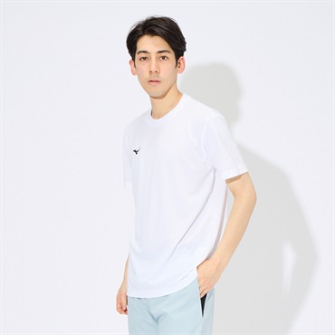mizuno(ミズノ) ワンポイントドライ半袖Ｔシャツ メンズ(シロ-2XL)