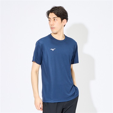 mizuno(ミズノ) ワンポイントドライ半袖Ｔシャツ メンズ(コイアオ-2XL)