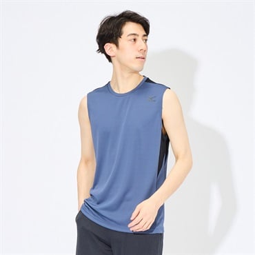 mizuno(ミズノ) エアホールニットノースリーブシャツ メンズ(ウスアオ-2XL)