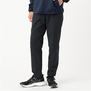 テーパードパンツ 後のみゴムシャーリング 前開きファスナー付き メンズ(クロ-XL)