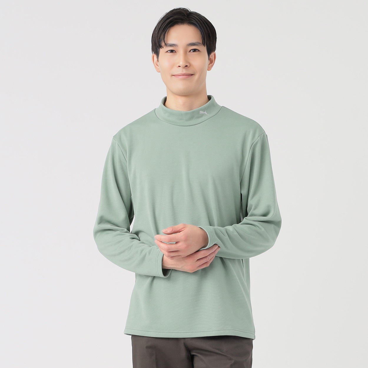 PUMA(プーマ) ブロックフリースハイネックロングスリーブシャツ メンズ