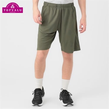 トップバリュ PEACE FIT COOL(ピースフィットクール) ハーフパンツ 遮熱 吸汗速乾 通気性 UVカット(90%)  メンズ(コイミドリ-S)