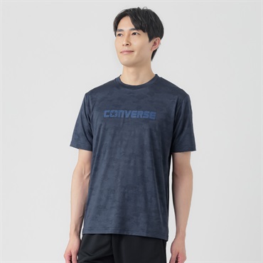 クルーネックTシャツ 吸汗速乾 ジャガードメッシュ メンズ(コイアオ-M)