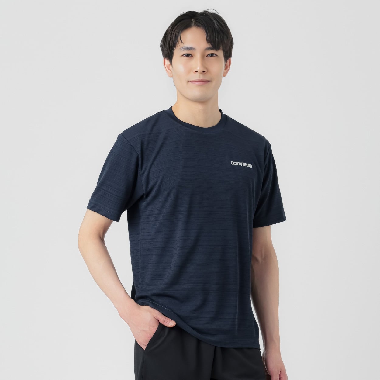 クルーネックTシャツ 吸汗速乾 吸汗速乾 立体プリント メンズ(コイアオ-L)