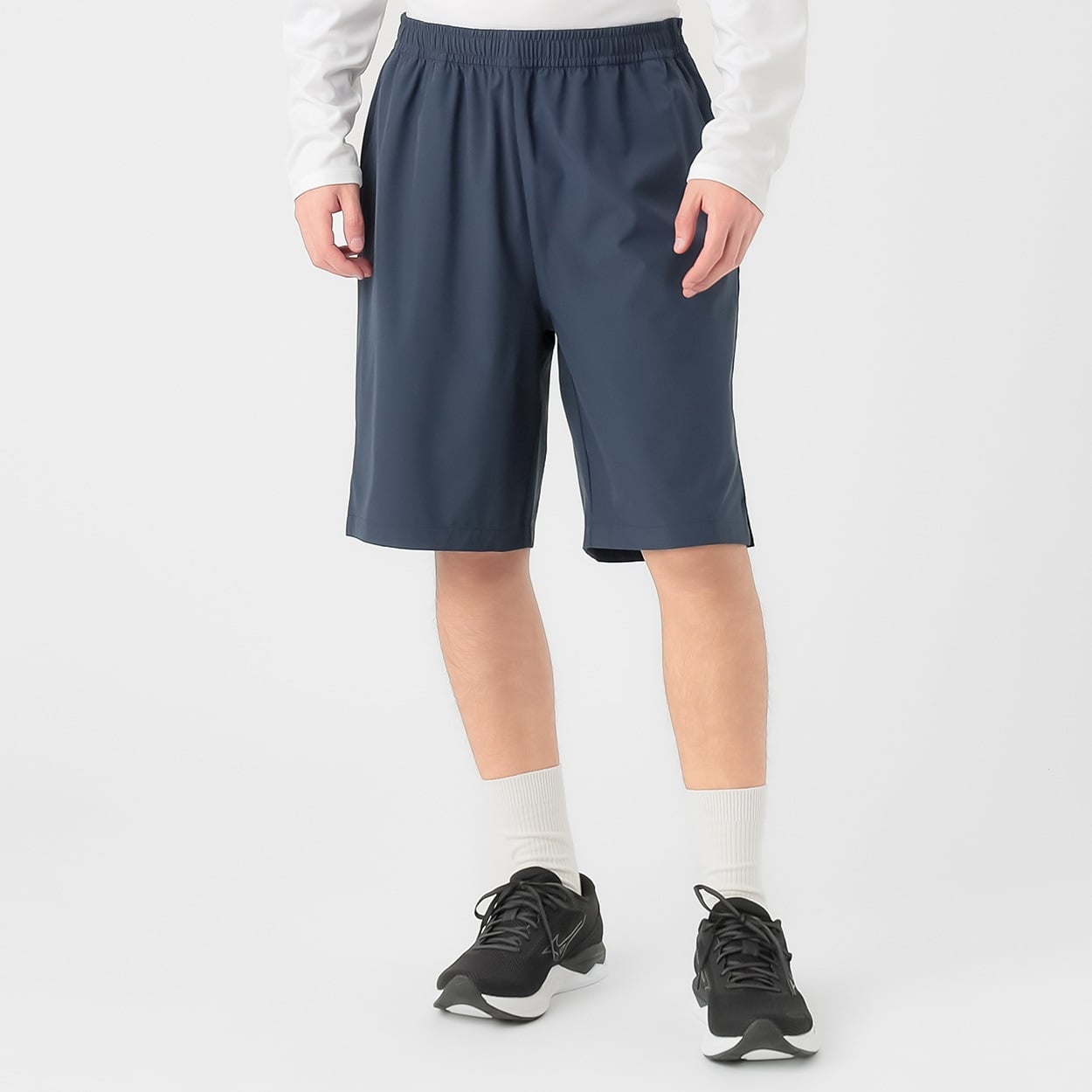 ショートパンツ 吸水速乾 抗菌防臭 接触冷感 UV対策 ストレッチ 再帰反射 本体ポリエステル部分再生ポリエステル100％使用 メンズ(コイアオ-2XL)