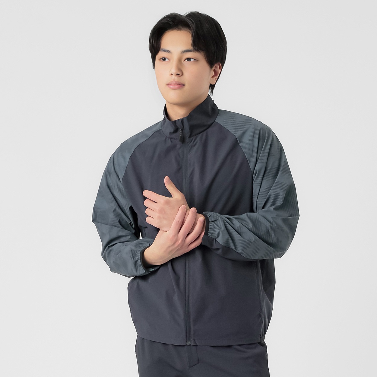 軽量はっ水スタンドジャケット UVカット メンズ(コイアオ-L)