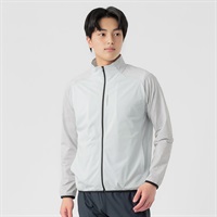 フルジップジャケット ストレッチ素材 UVカット 吸汗速乾 再起反射プリント入り メンズ(ウスクロ-S)