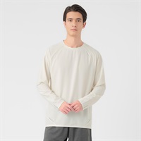 長袖Tシャツ 吸汗速乾 再起反射プリント入り メンズ(キナリ-S)