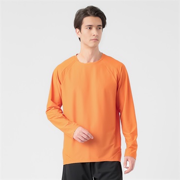 長袖Tシャツ 吸汗速乾 再起反射プリント入り メンズ