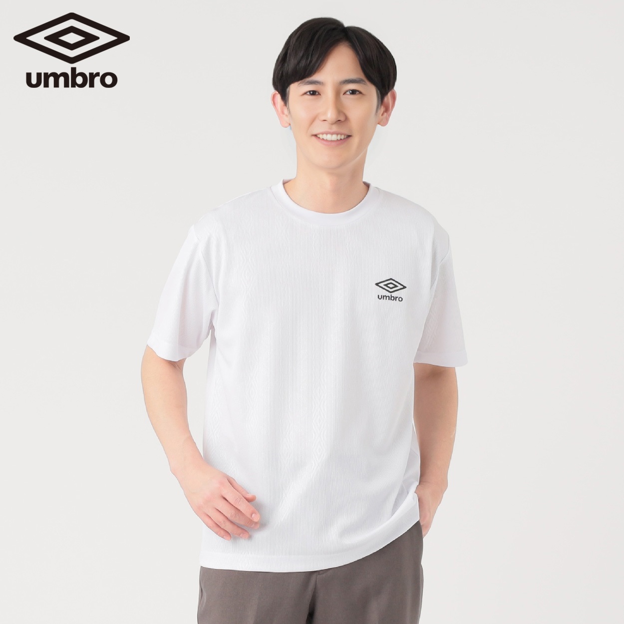 UMBRO(アンブロ) アンブロヘリテージTシャツ 吸水速乾 UV対策 メンズ(シロ-XL)