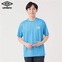 UMBRO(アンブロ) アンブロヘリテージTシャツ 吸水速乾 UV対策 メンズ(ウスアオ-M)
