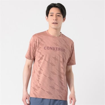 CONVERSE(コンバース) Tシャツ ジャガード織り素材 吸汗速乾 メンズ