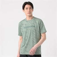 CONVERSE(コンバース) Tシャツ ジャガード織り素材 吸汗速乾 メンズ(ウスミドリ-M)