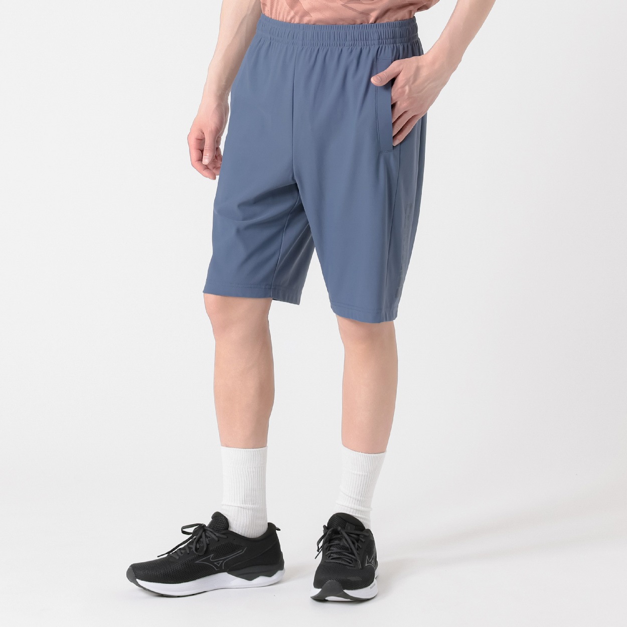 CONVERSE(コンバース) ショートパンツ 鹿の子素材 接触冷感 吸汗速乾 UVカット ストレッチ メンズ(コイアオ-XL)