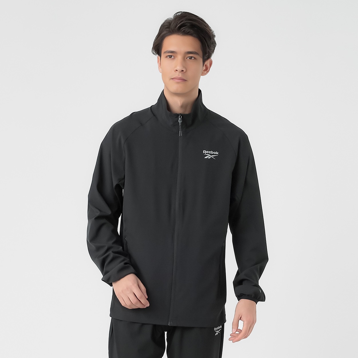 Reebok(リーボック) Reebokストレッチジップジャケット メンズ(クロ-2XL)