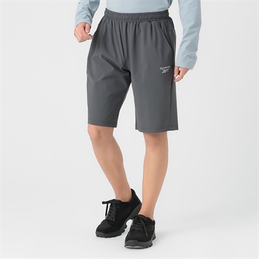 Reebok(リーボック) Reebokストレッチハーフパンツ メンズ(クロ-M)