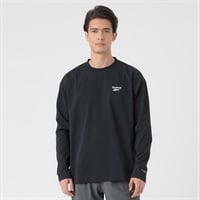 Reebok(リーボック) Reebok綿タッチロングTシャツ メンズ(クロ-M)