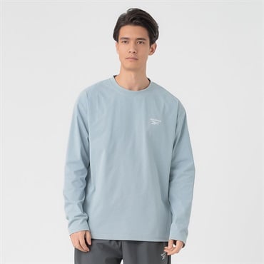 Reebok(リーボック) Reebok綿タッチロングTシャツ メンズ(ウスアオ-M)