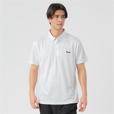 FILA(フィラ) 半袖トップス FILAポロシャツ 吸汗速乾 UVケア メンズ(シロ-M)