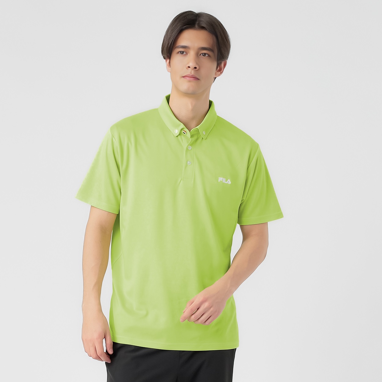 FILA フィラ テニスウェア 半袖ポロシャツ VM5602緑 メンズM新品 FILA(フィラ) 半袖トップス FILAポロシャツ 吸汗速乾 UVケア メンズ