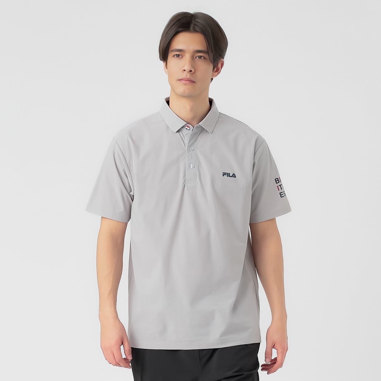 K920 FILA 半袖 トップス ジップ ドライハーフジップ半袖Tシャツ(フィラ) - ファッション通販なら