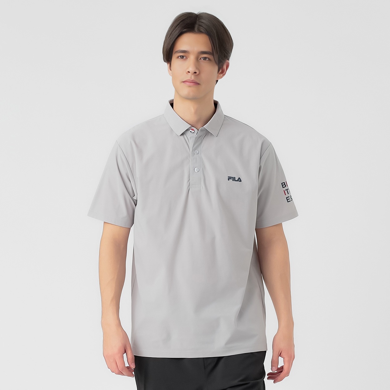 FILA(フィラ) 半袖トップス FILAポロシャツ 吸汗速乾 UVケア メンズ(ウスクロ-2XL)