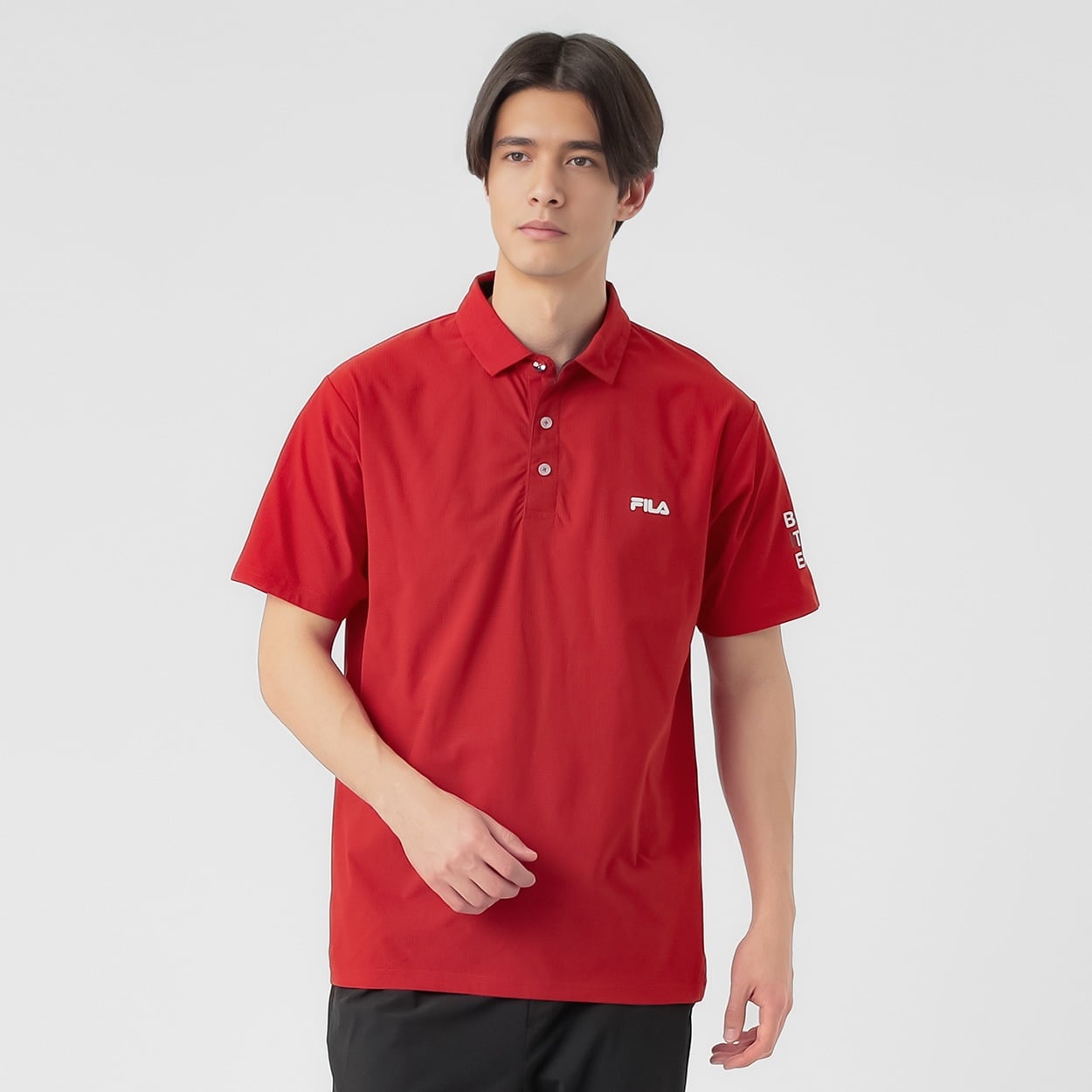 K920 FILA 半袖 トップス ジップ ドライハーフジップ半袖Tシャツ(フィラ) - ファッション通販なら