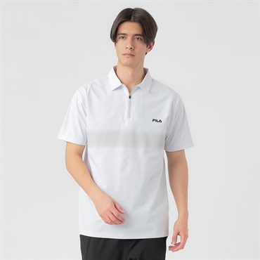 FILA(フィラ) 半袖トップス FILAポロシャツ 吸水速乾 UVケア メンズ(シロ-M)