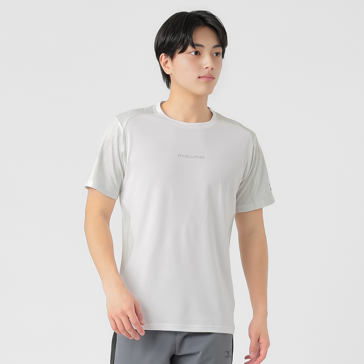 【カタログ非掲載モデル】Mizuno 【限定】Tシャツ Lサイズ ホワイト【新品 mizuno(ミズノ) 半袖Tシャツ ダイナモーションフィット 通気性