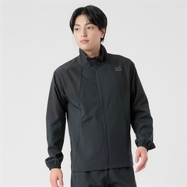 mizuno(ミズノ) クロスジャケット ダイナモーションフィット  クイックドライ オーロラリフレクション メンズ(クロ-M)