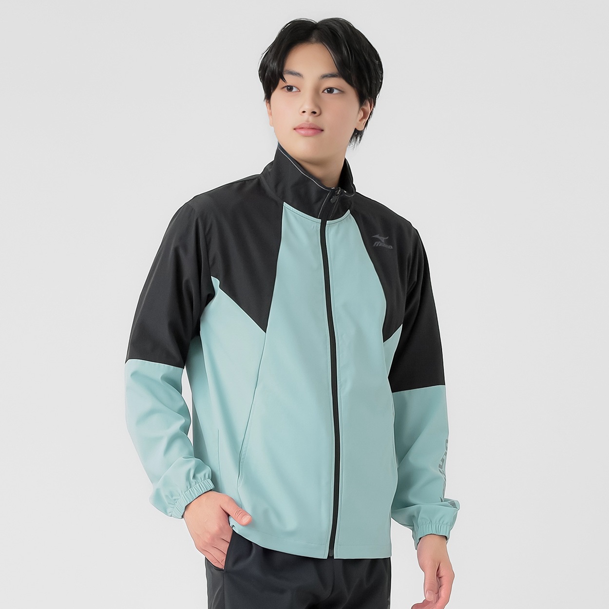 mizuno(ミズノ) クロスジャケット ダイナモーションフィット  クイックドライ オーロラリフレクション メンズ(ウスミドリ-2XL)