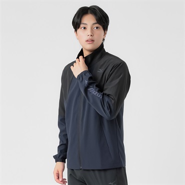 mizuno(ミズノ) クロスジャケット ダイナモーションフィット  クイックドライ オーロラリフレクション メンズ(コイアオ-M)